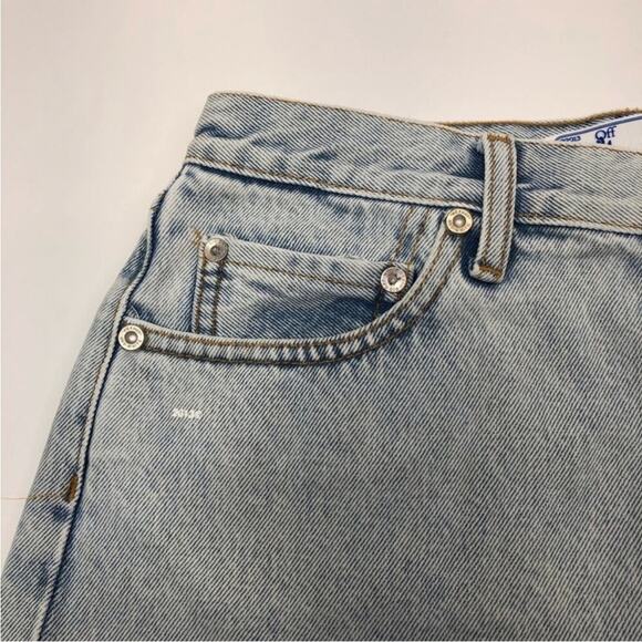 Off-White Frayed Hem Bleach shorts blue no color - 27 - Picture 6 of 15